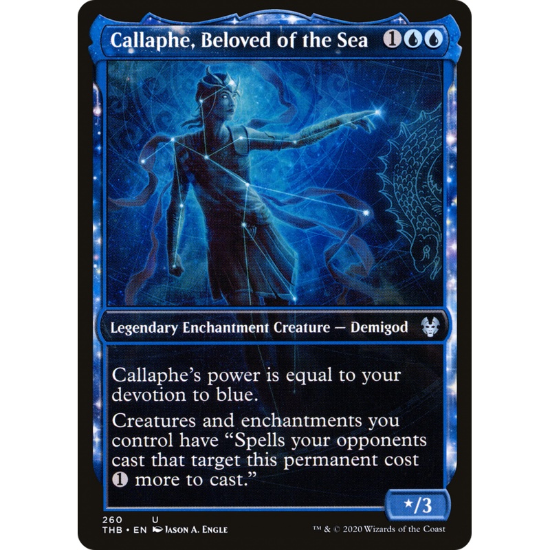Callaphe, Beloved of the Sea (THB-260) - Theros Beyond Death: (enchantment, Showcase) Foil