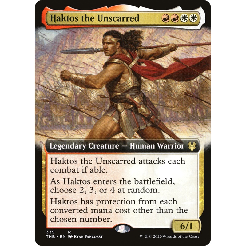 Haktos the Unscarred (THB-339) - Theros Beyond Death: (Extended Art) Foil