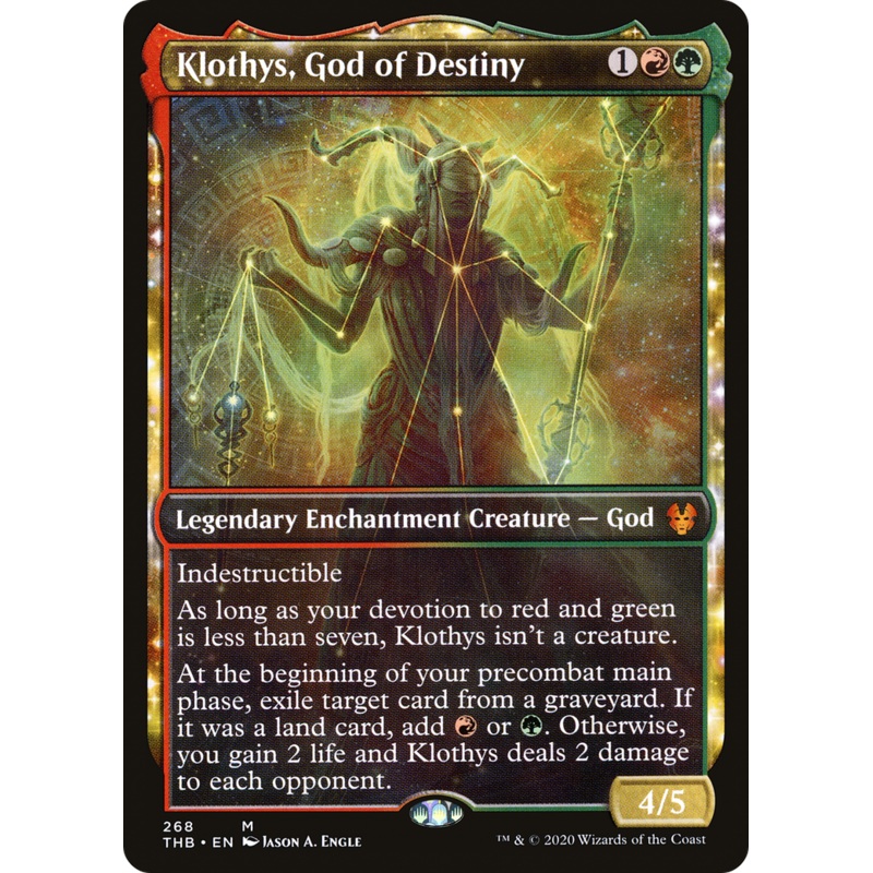 Klothys, God of Destiny (THB-268) - Theros Beyond Death: (enchantment, Showcase)