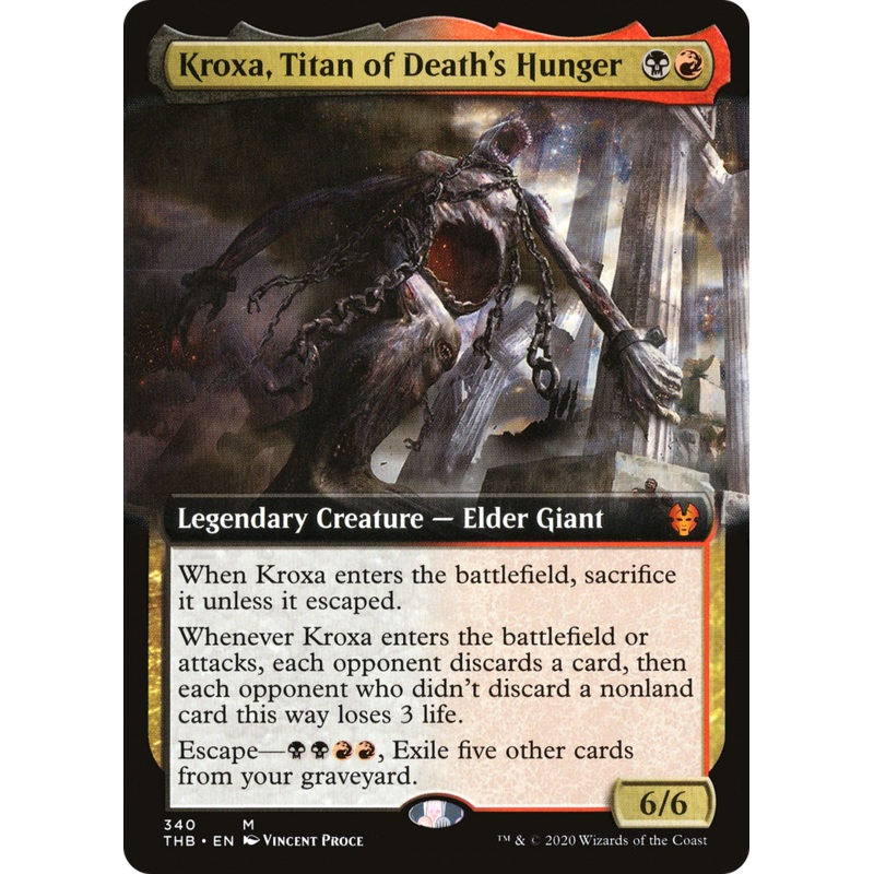 Kroxa, Titan of Death's Hunger (THB-340) - Theros Beyond Death: (Extended Art) Foil
