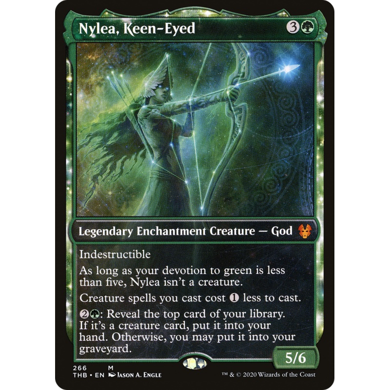 Nylea, Keen-Eyed (THB-266) - Theros Beyond Death: (enchantment, Showcase)