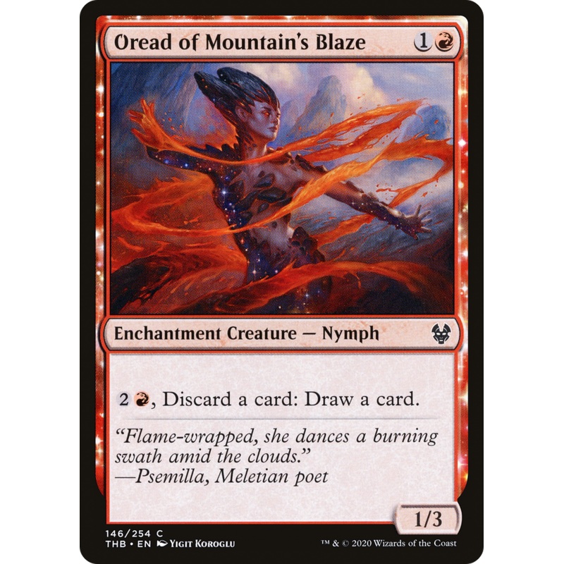 Oread of Mountain's Blaze (THB-146) - Theros Beyond Death: (enchantment)