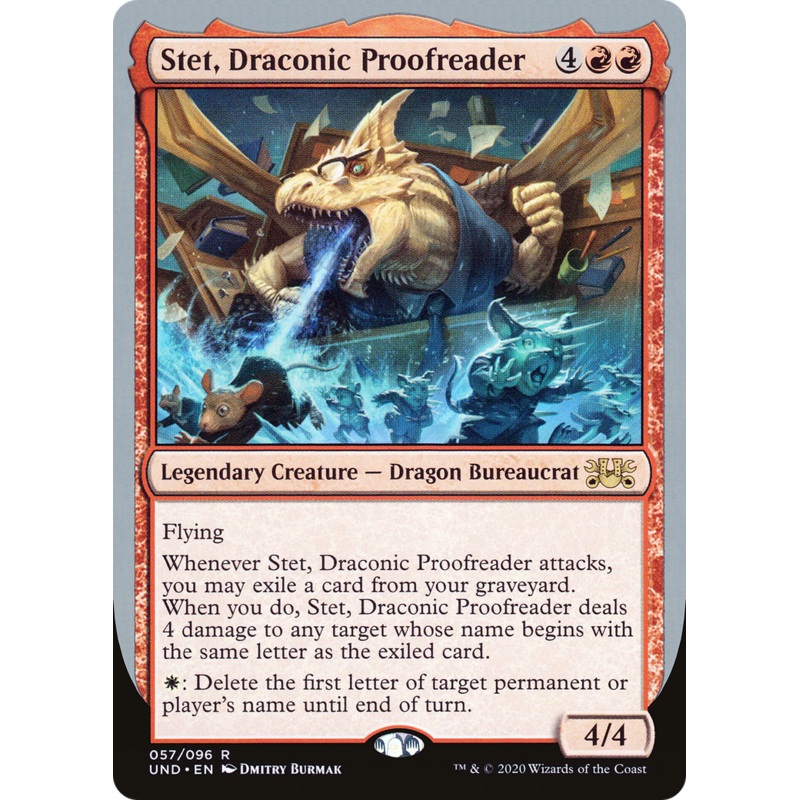 Stet, Draconic Proofreader (UND-057) - Unsanctioned