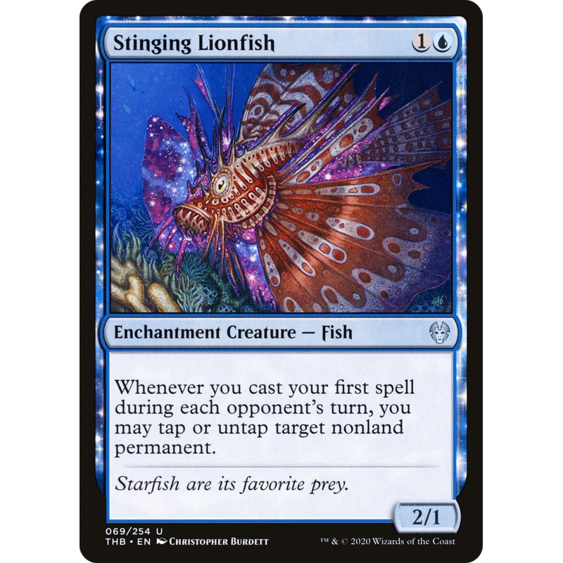 Stinging Lionfish (THB-069) - Theros Beyond Death: (enchantment) Foil