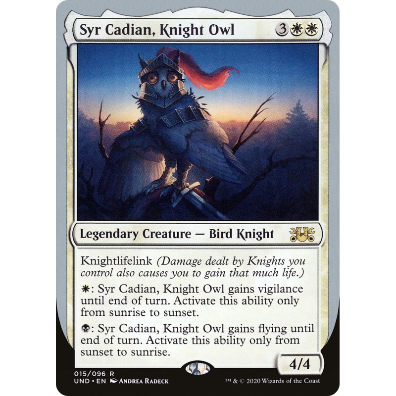 Syr Cadian, Knight Owl (UND-015) - Unsanctioned