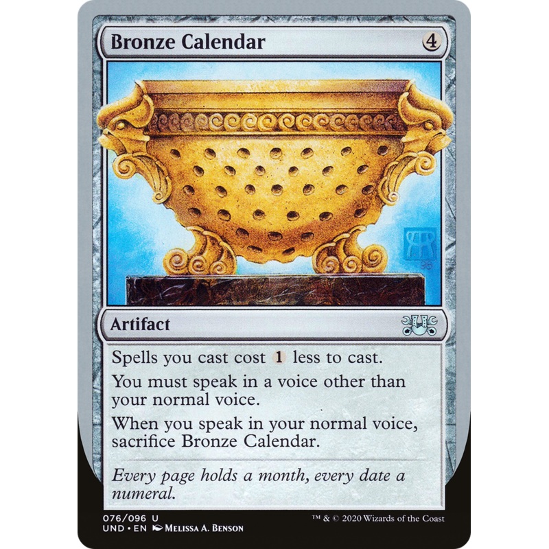 Bronze Calendar (UND-076) - Unsanctioned