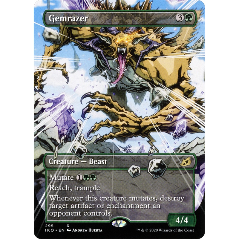 Gemrazer (IKO-295) - Ikoria: Lair of Behemoths: (Showcase) (Borderless) Foil