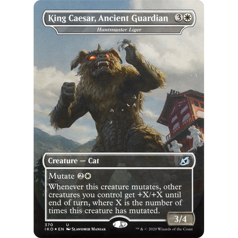 Huntmaster Liger (IKO-370) - Ikoria: Lair of Behemoths / King Caesar, Ancient Guardian (Borderless)