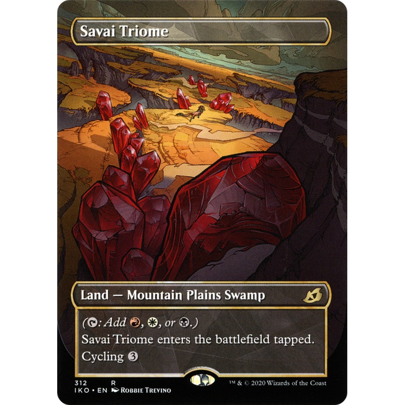 Savai Triome (IKO-312) - Ikoria: Lair of Behemoths: (Showcase) (Borderless) Foil