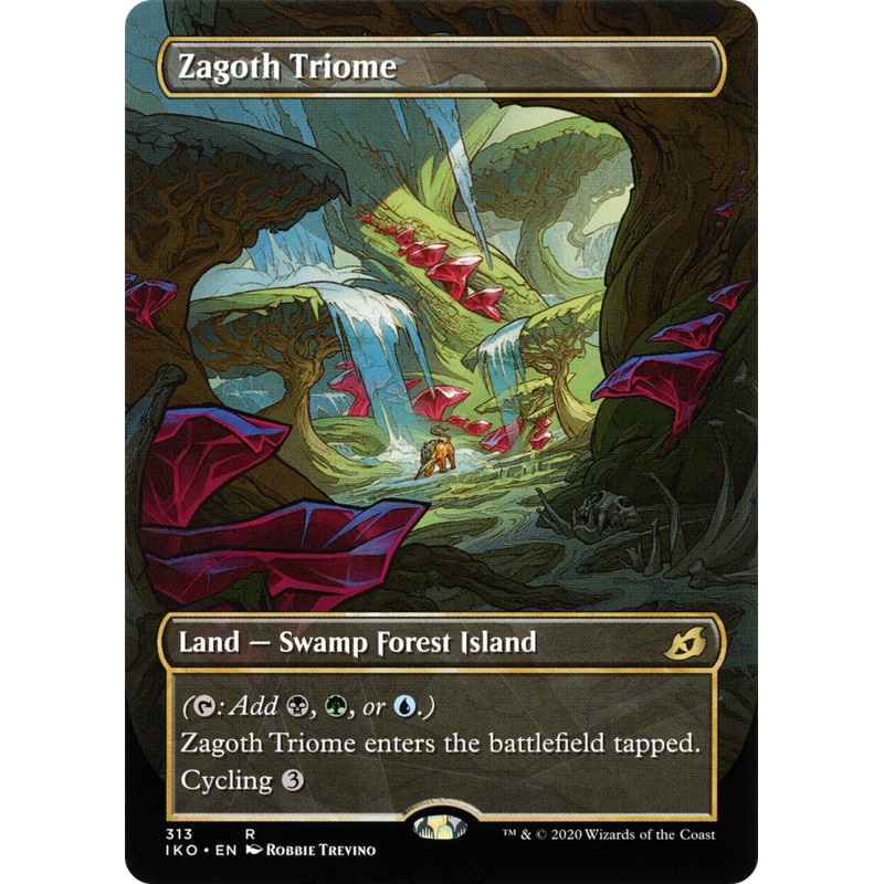 Zagoth Triome (IKO-313) - Ikoria: Lair of Behemoths: (Showcase) (Borderless)