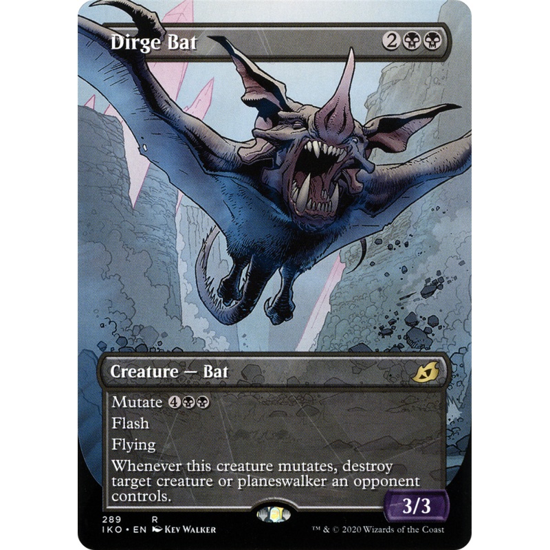 Dirge Bat (IKO-289) - Ikoria: Lair of Behemoths: (Showcase) (Borderless) Foil
