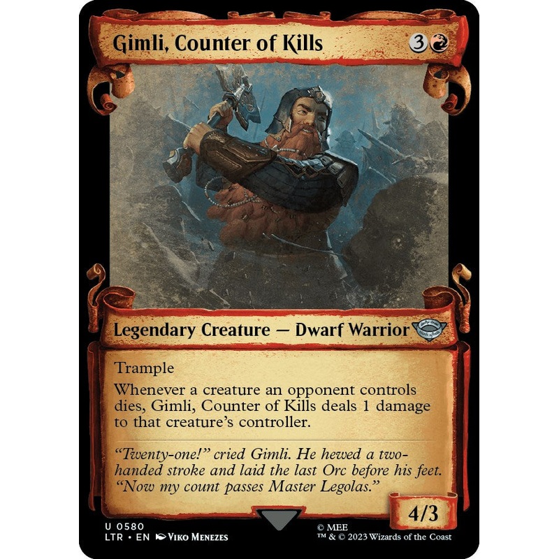 Gimli, Counter of Kills (Showcase Scrolls) [LTR - 580]