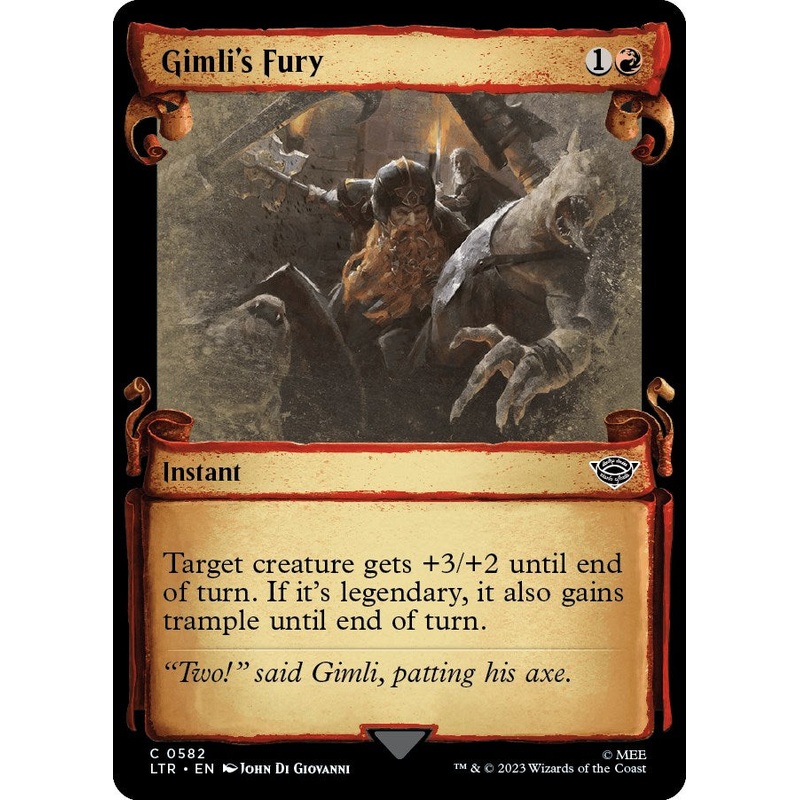 Gimli's Fury (Showcase Scrolls) [LTR - 582]