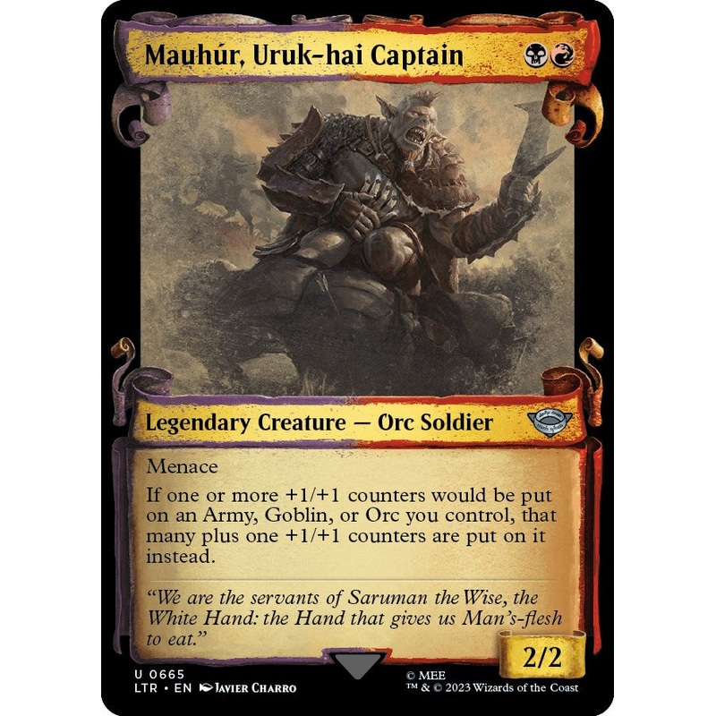 Mauhur, Uruk-hai Captain (Showcase Scrolls) [LTR - 665]