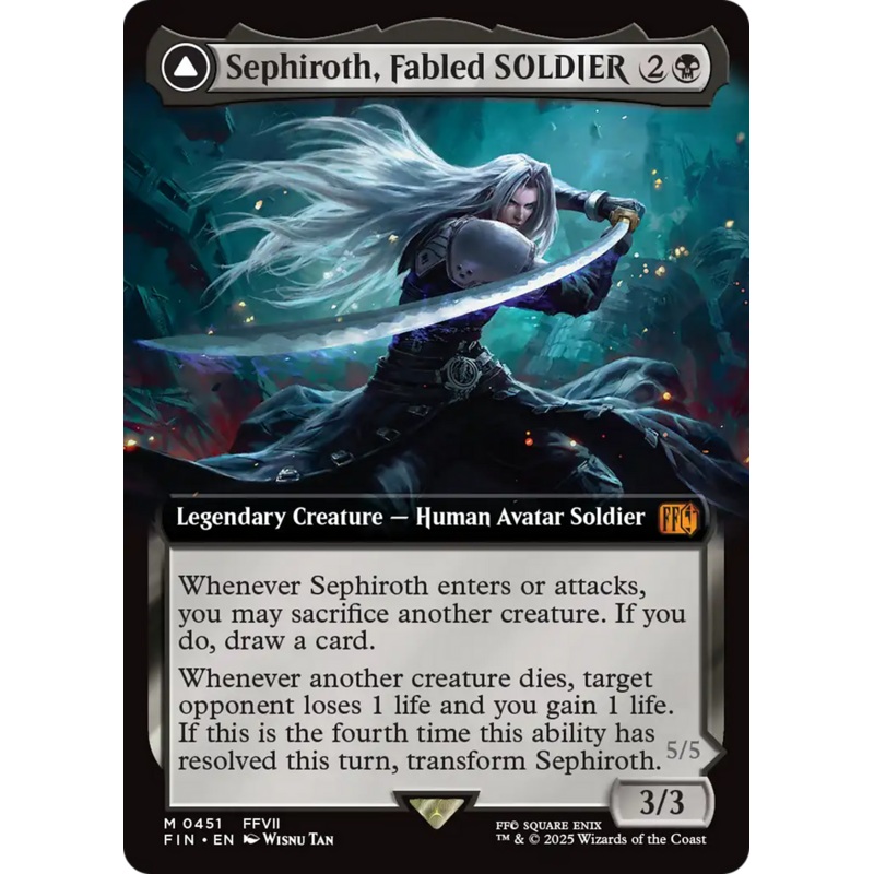 Sephiroth, Fabled SOLDIER // Sephiroth, One-Winged Angel (FIN-451) - FINAL FANTASY: (Extended Art)