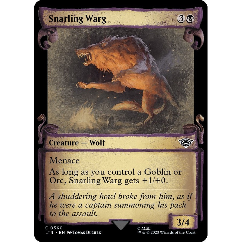 Snarling Warg (Showcase Scrolls) [LTR - 560]