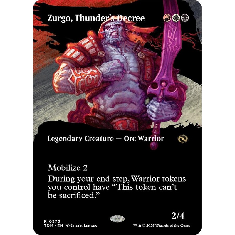 Zurgo, Thunder's Decree (Borderless) [TDM - 376]