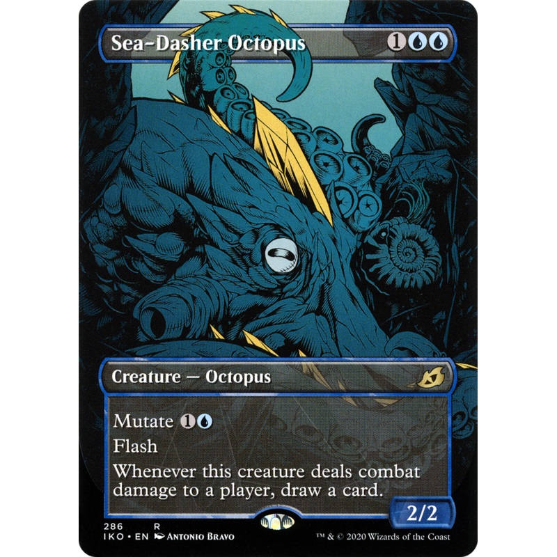 Sea-Dasher Octopus (IKO-286) - Ikoria: Lair of Behemoths: (Showcase) (Borderless) Foil