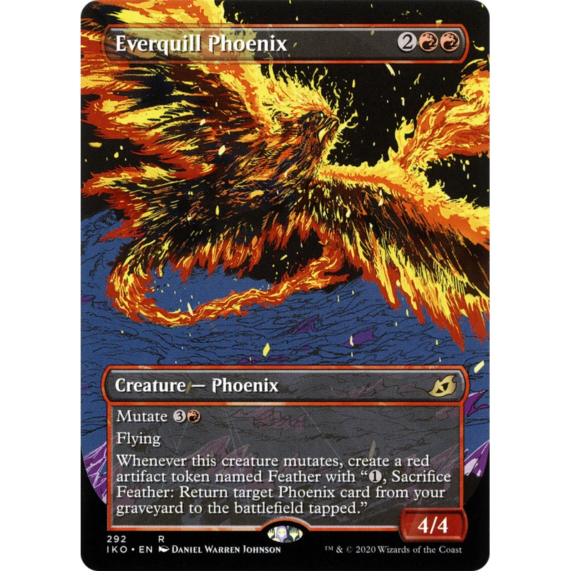 Everquill Phoenix (IKO-292) - Ikoria: Lair of Behemoths: (Showcase) (Borderless)