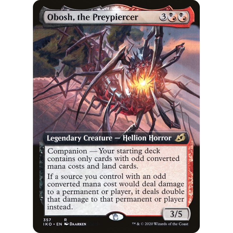 Obosh, the Preypiercer (IKO-357) - Ikoria: Lair of Behemoths: (companion, Extended Art) Foil