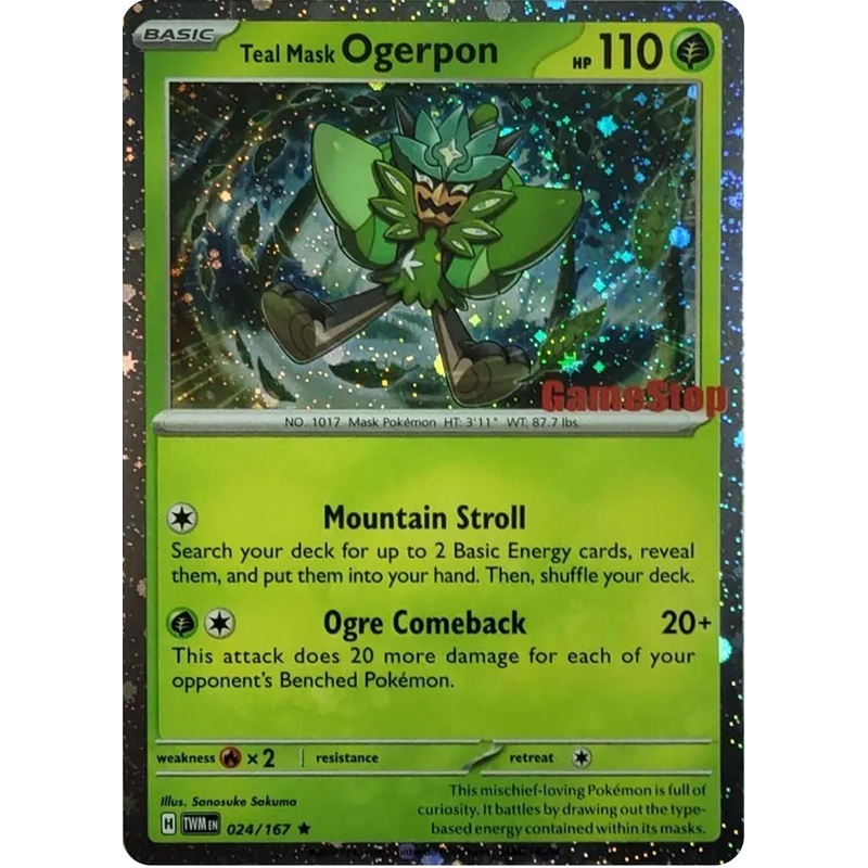 Teal Mask Ogerpon (Cosmos Holo) (Gamestop Exclusive) [MCAP - 024/167]