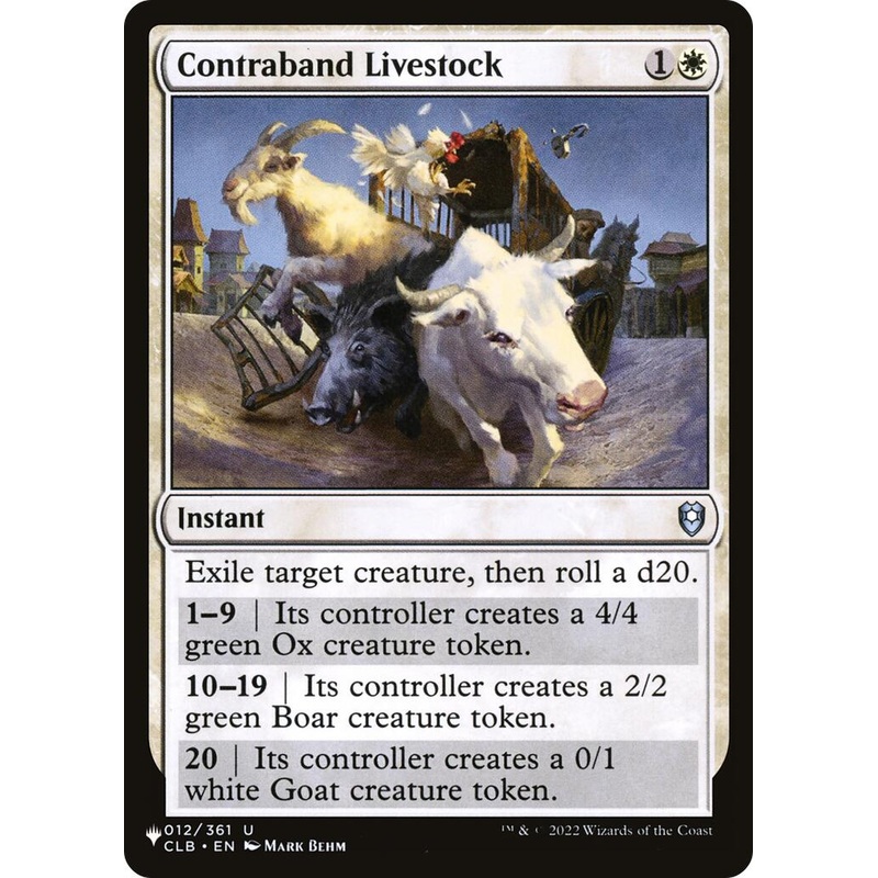 Contraband Livestock [LIST - 012/361]