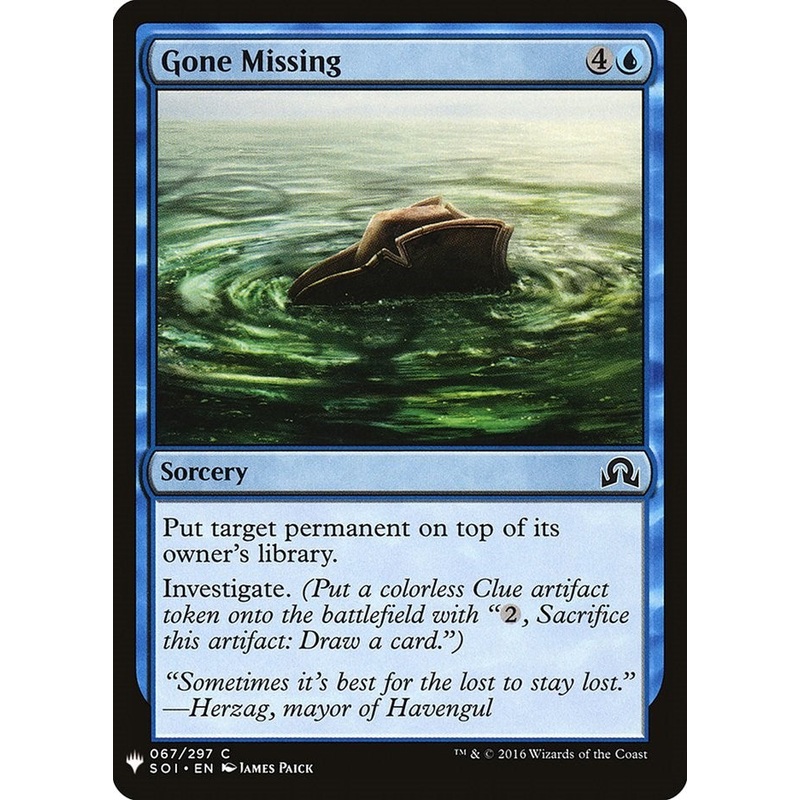 Gone Missing [LIST - 67]