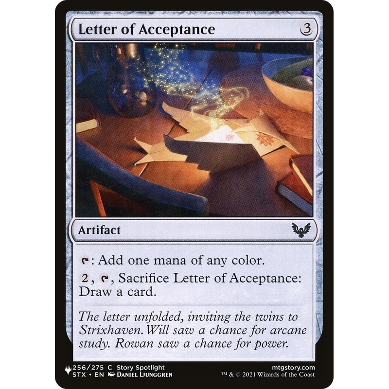 Letter of Acceptance [LIST - 256/275]