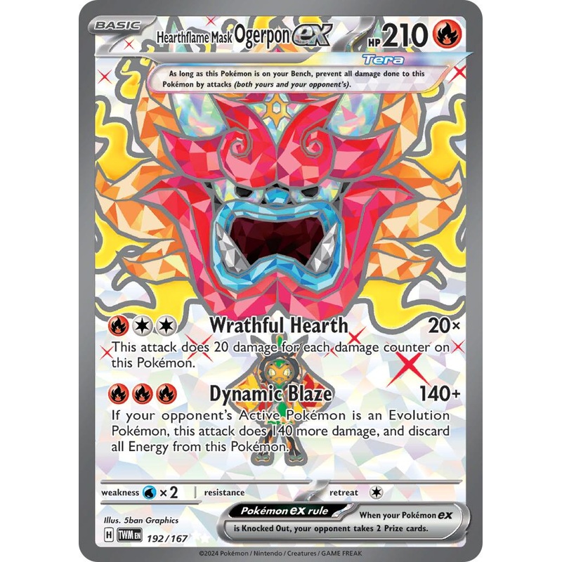 Hearthflame Mask Ogerpon ex - 192/167 [TWM - 192/167]