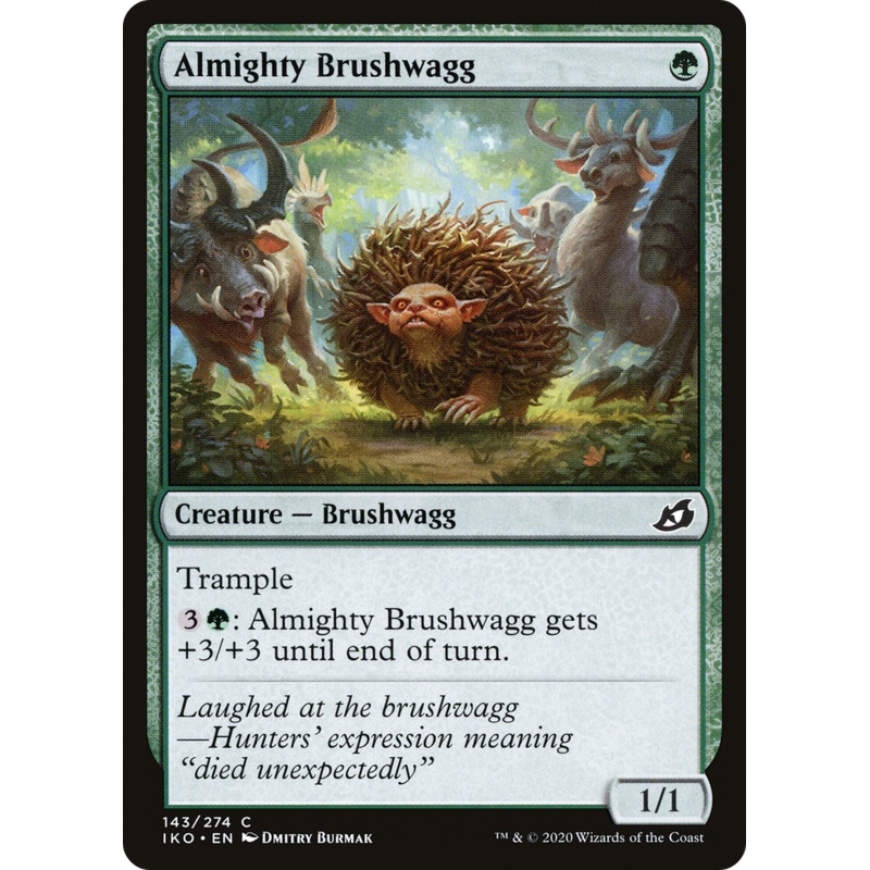 Almighty Brushwagg (IKO-143) - Ikoria: Lair of Behemoths Foil