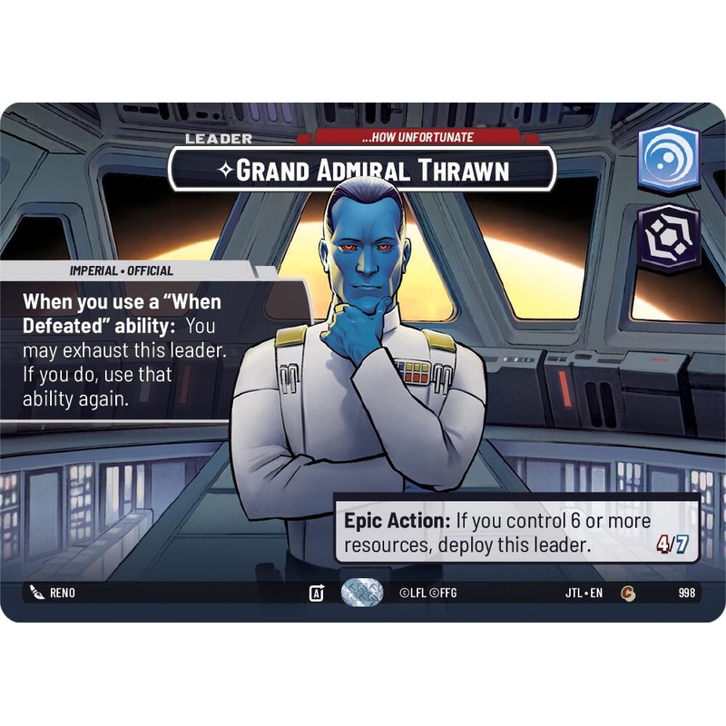 Grand Admiral Thrawn - ...How Unfortunate (Showcase) [JTL - 998]
