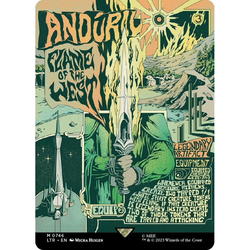 Anduril, Flame of the West (Borderless Poster) [LTR - 746]