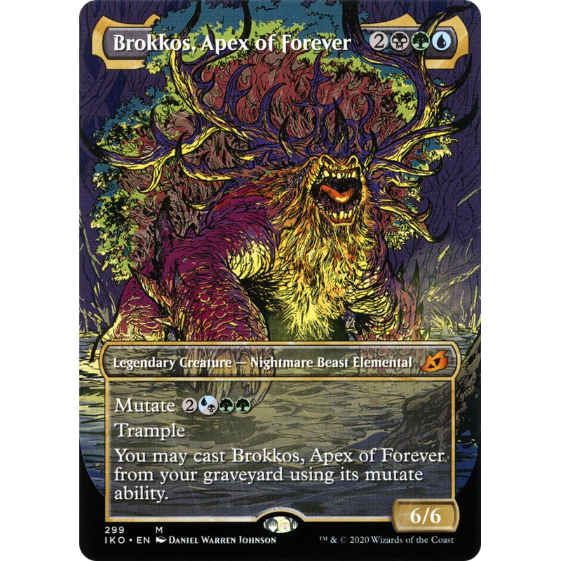Brokkos, Apex of Forever (IKO-299) - Ikoria: Lair of Behemoths: (Showcase) (Borderless)