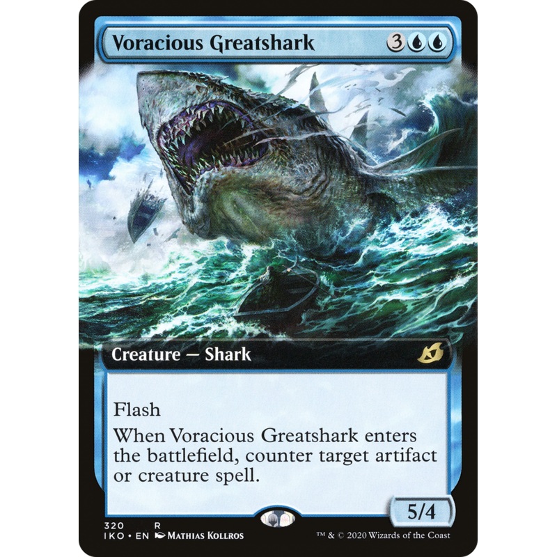 Voracious Greatshark (IKO-320) - Ikoria: Lair of Behemoths: (Extended Art) Foil