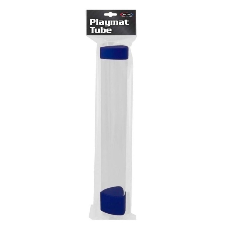 Clear Playmat Tube with Dice Cap - Blue