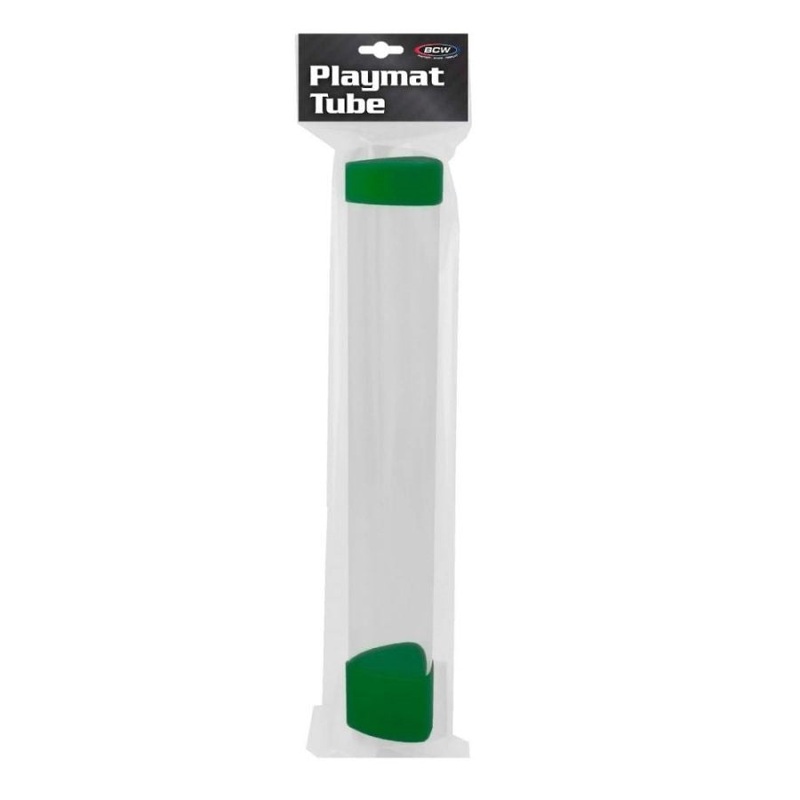 Clear Playmat Tube with Dice Cap - Green