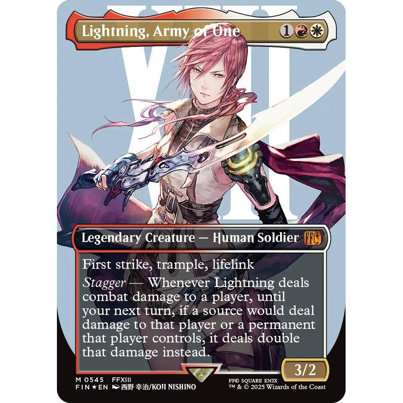 Lightning, Army of One (0545) (Borderless) (Surge Foil) [FIN - 545]