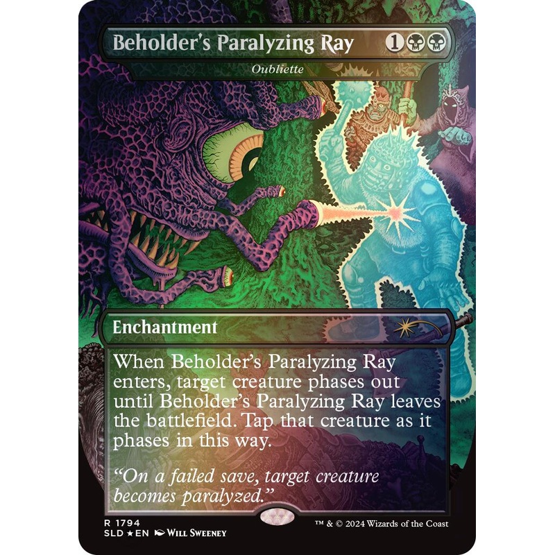 Beholder's Paralyzing Ray - Oubliette (Rainbow Foil) [SLD - 1794]