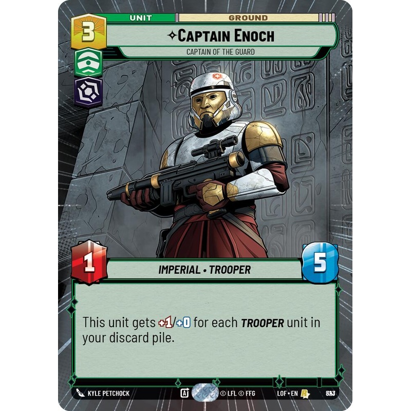 Captain Enoch - Captain of the Guard (Hyperspace Foil) [LOF - 823]