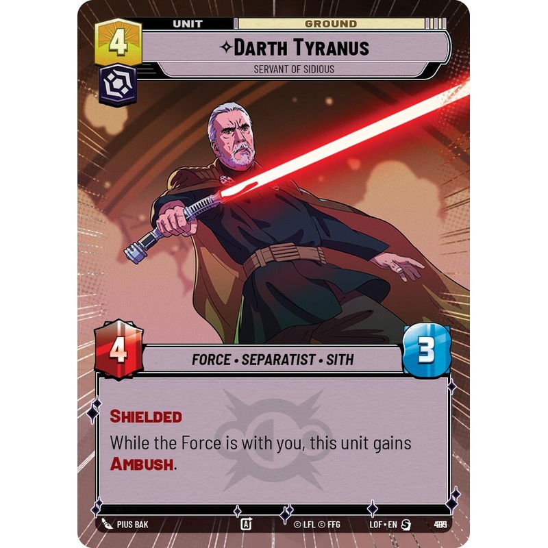 Darth Tyranus - Servant of Sidious (Hyperspace Foil) [LOF - 971]