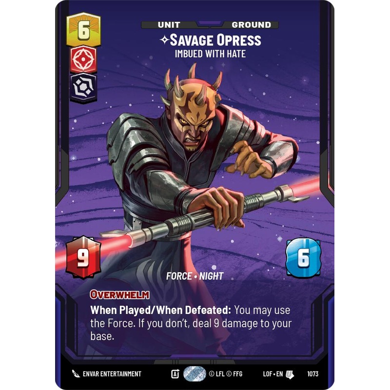 Savage Opress - Imbued With Hate (Prestige Foil) [LOF - 1073]