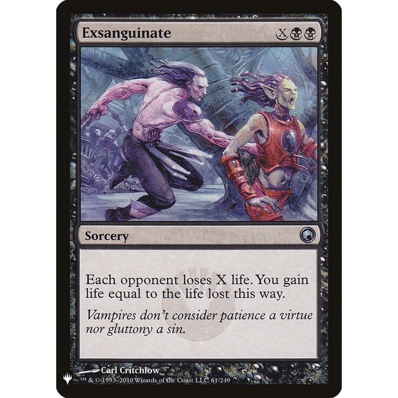 Exsanguinate [LIST - 61]