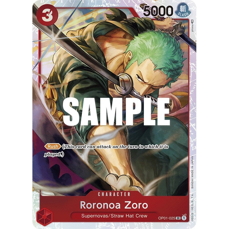 Roronoa Zoro - OP01-025 (Ultra Deck: The Three Captains) [OP-PR - OP01-025]