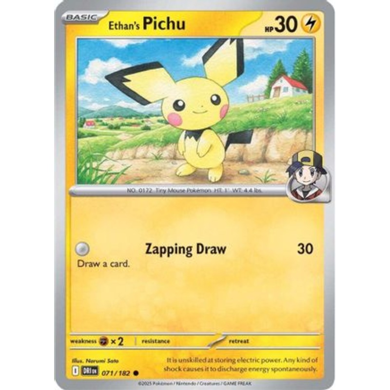 Ethan's Pichu 071  SV10 Destined Rivals - Common