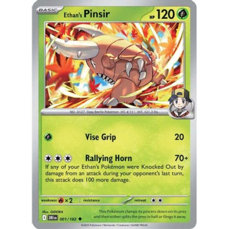 Ethan's Pinsir 001  SV10 Destined Rivals - Uncommon