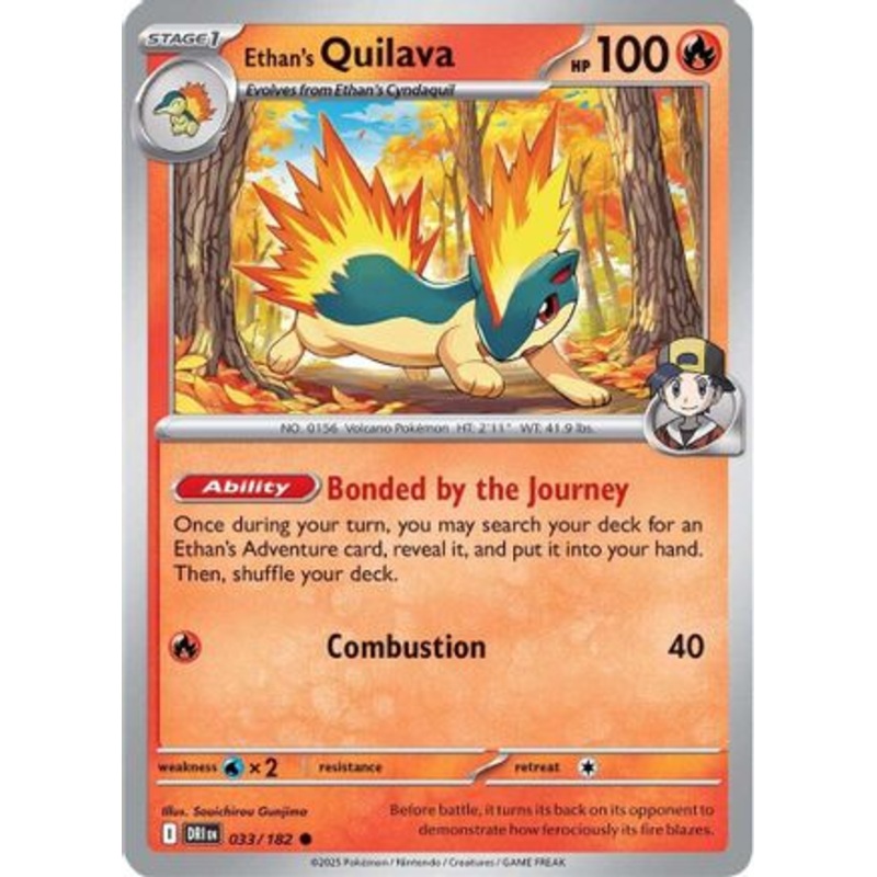 Ethan's Quilava 033  - Reverse Holofoil SV10 Destined Rivals - Common