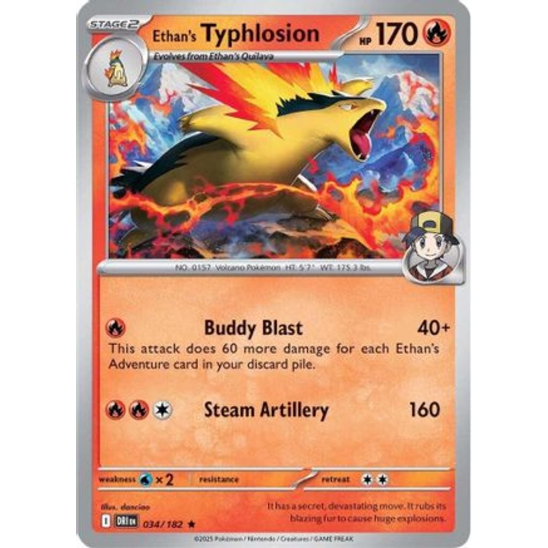 Ethan's Typhlosion 034  - Holofoil SV10 Destined Rivals - Rare