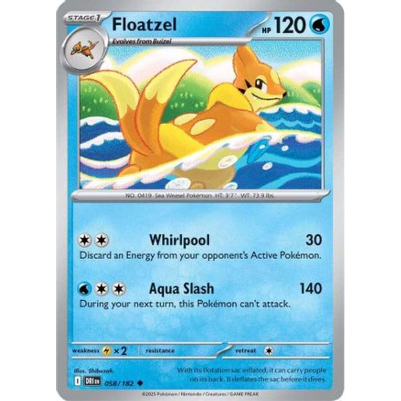 Floatzel 058  SV10 Destined Rivals - Uncommon