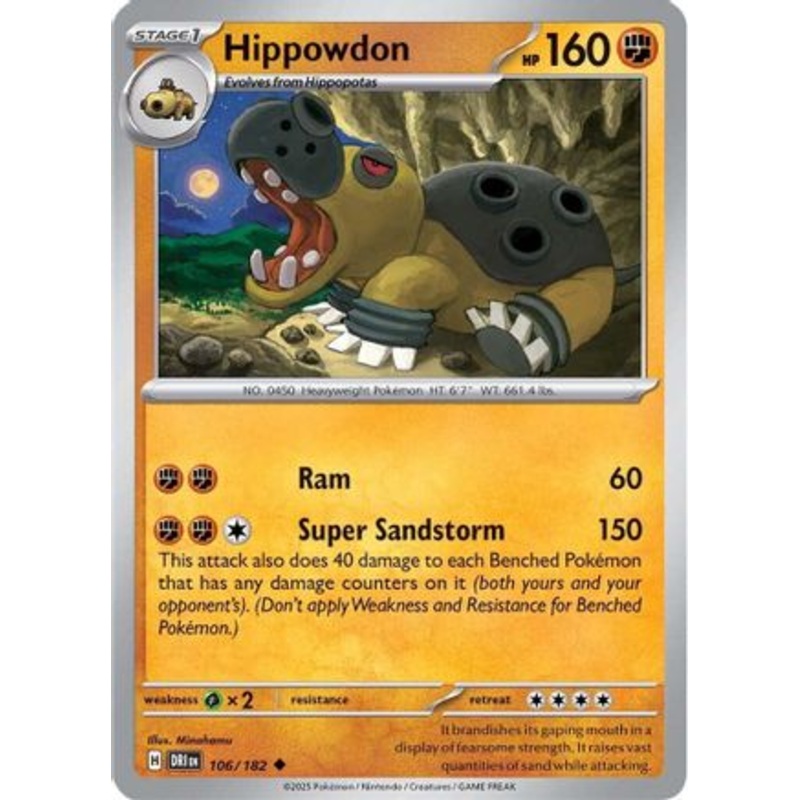 Hippowdon 106  SV10 Destined Rivals - Uncommon