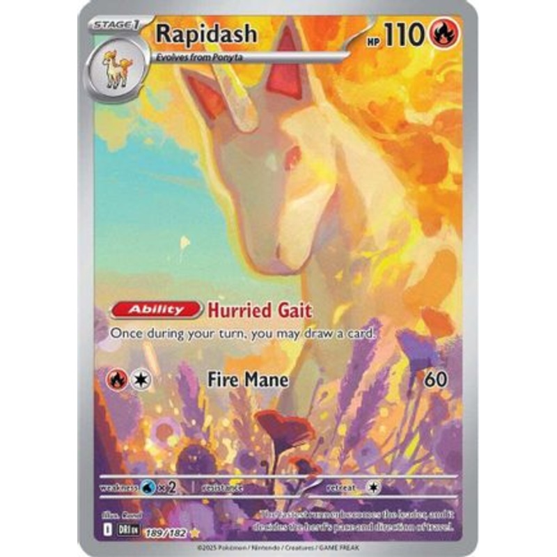Rapidash 189/182  - Holofoil SV10 Destined Rivals - Illustration Rare